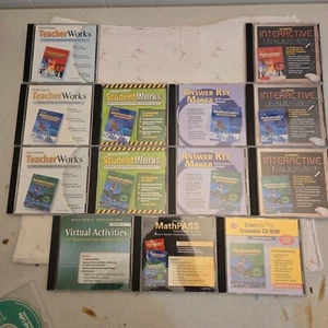 Glencoe Mathematics Course 1 2 3 CD Lot Teacher Student Interactive Chalkboard - Picture 1 of 24