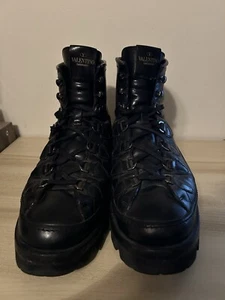Valentino Designer Black Boots (Pre-Owned, EU Size 44, US Size 10.5, No Box) - Picture 1 of 4