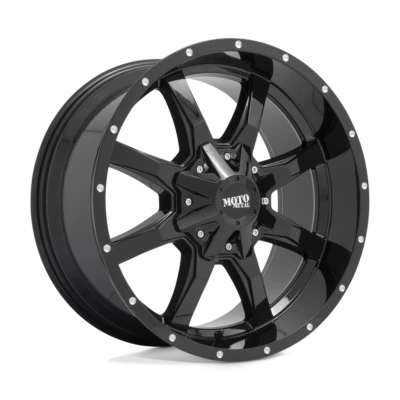 Moto Metal MO970 17x9 5x127/5x139.7 -12mm Gloss Black With Milled Lip Wheel - Image 1 of 2