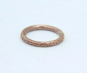 Copper Ring Stackable Hammered Rings band Size 3.5 Wedding Ring Unisex thin 2mm - Picture 1 of 3