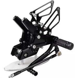 Juego de estriberas traseras CNC negras para Kawasaki Z750 Z750S 2004-2006 - Imagen 1 de 4
