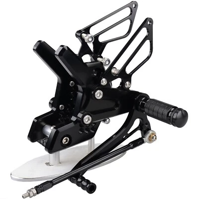 Black CNC Rearset Foot pegs Rear set For Kawasaki Z750 Z750S 2004-2006 - Image 1 of 4