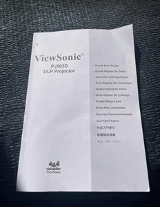 ViewSonic PJ503D DLP Proyector Manual Ayuda Instrucciones Guía de Inicio Rápido SOLO - Imagen 1 de 4