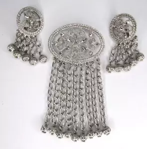 Sarah Coventry Vintage 1969 Fashion in Motion Brosche/Anstecknadel & Ohrring Set - Bild 1 von 11