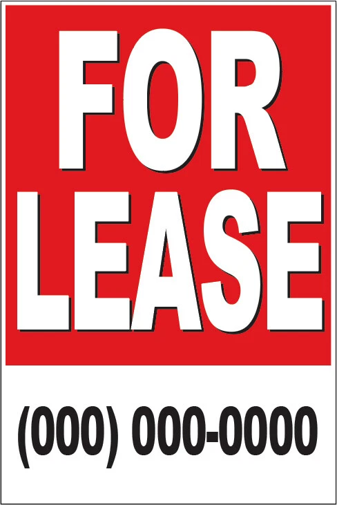 24x36 Custom FOR LEASE Poster Retail Business Store Window POP Sign rb - Image 1 of 1