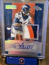 2016 Donruss Signature Series DEMARYIUS THOMAS Auto Game Used Patch 1/5 DENVER