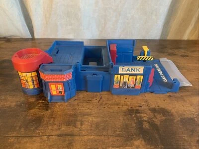 Mattel Hot Wheels Bank 1996 estación de policía pista garaje pieza solo usado Foto 1 de 2