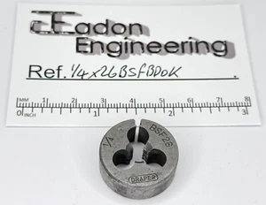 1/4" x 26TPI BSF (British Standard Fine) Button Die, HSS. By top brands. - Picture 1 of 6