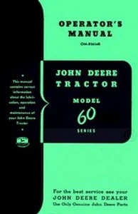 John Deere 60 Series Operators Instruction Manual JD - Picture 1 of 3