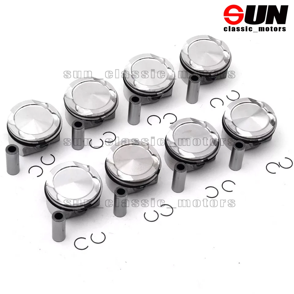 STD 8pcs MAHLE Pistons & Rings Kit Φ89mm For BMW X5 X6 M E70 E71 S63B44A V8 4.4T - Image 1 of 4