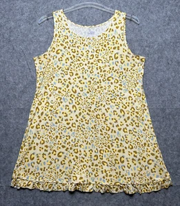 LOGO Layers Tank Top Womens 1X Yellow Animal Boho Beach Tunic Stretchy Light Fun - Picture 1 of 13