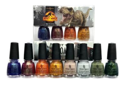 China Glaze Nail Lacquer MINI JURASSIC WORLD - Let 'Em Roar! 8 Colors x 1/8oz Foto 1 de 2