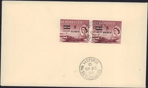 SEYCHELLES 1957 SG. 191a ITALIC COVER - Picture 1 of 1