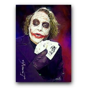 2016 THE JOKER - HEATH LEDGER # 13 ORIGINAL PRINT ART SKETCH CARD ARTIST SIGNED