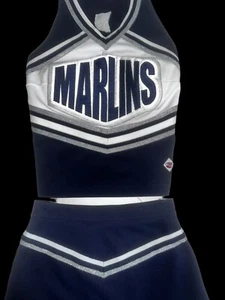 Cheerleader Uniform Outfit Halloween Costume 28 In Top 24 Skirt Marlins READ - Picture 1 of 8