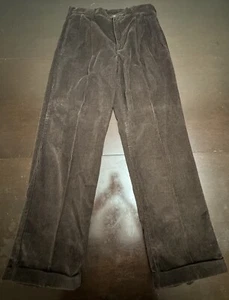 Vintage Geoffrey Beene Brown Corduroy Pants For Men Size 36W 32L - Picture 1 of 4