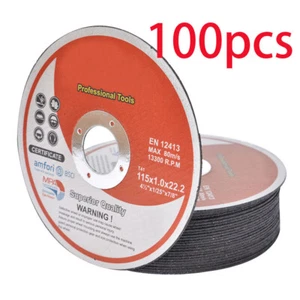 Nuevo paquete de 100 discos de corte ruedas de corte de metal y acero inoxidable de 4-1/2 pulgadas - Imagen 1 de 9