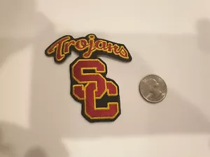 USC Southern Cal Trojans Embroidered Iron On Patches 3"X2.75" - Picture 1 of 1