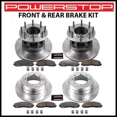 Kit de rotor y pastillas de freno ranurado PowerStop Z36 Xtreme 2013-22 Ford F-350 4x4 doble Foto 1 de 4