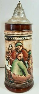 Gerzit Original Beer Stein Gerz “Ein Guter Trunk Machtalte Jung” Lidded Stein - Picture 1 of 10