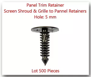 500 Pcs Screen Shrourd & Grille to Panel Retainers Hole:5mm Fits: GM & Universal - Bild 1 von 1