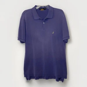 Nautica Herren Größe Medium Lila Flieder Baumwolle Kurzarm Piqué Strick Polo - Bild 1 von 4