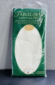 NEW Tablecover Nappe Mantel Linette 54" x 108" White - Picture 1 of 2