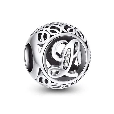 Charm-Anhänger 925 Sterlingsilber Motiv Buchstabe des Alphabets für Armbänder... - Bild 1 von 4