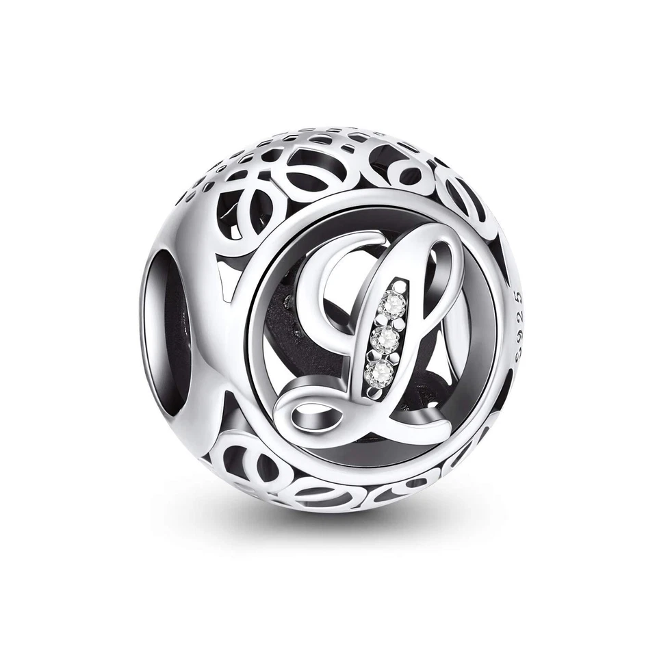 Charm-Anhänger 925 Sterlingsilber Motiv Buchstabe des Alphabets für Armbänder... - Bild 1 von 4
