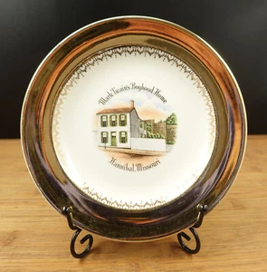Vintage Mark Twain Boyhood Home Plate 22k Gold - Picture 1 of 10
