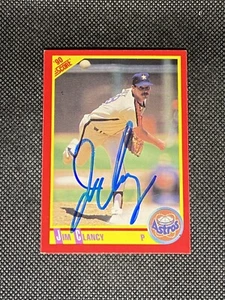 Jim Clancy Houston Astros 1990 Score Signed Auto Card #424 ~ COA - Picture 1 of 3