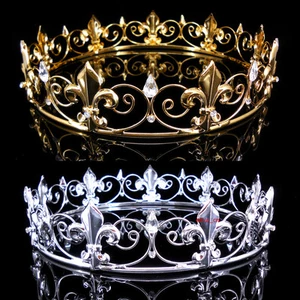 Corona in metallo king fiore imperiale ragazzo imperiale alta 3 cm circonferenza - Foto 1 di 9