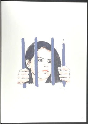 BANKSY * Free Zehra Dogan * 70 x 50 cm * Lithografie * limitiert # 100/150 - Bild 1 von 4