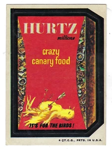 Topps Wacky Packages 1973 tercera serie 3 Hurtz Crazy Canary Food tb ex+/nm- - Imagen 1 de 1