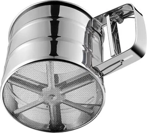 Flour Sifter Stainless Steel for Baking Double Layer Sugar Shaker with Hand - Picture 1 of 2
