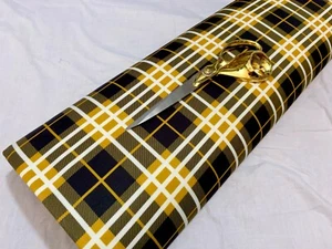 Maschera elastica doppia maglia Ponti a quadretti oro-nero/tessuto abito *GRATIS P&P* - Foto 1 di 6