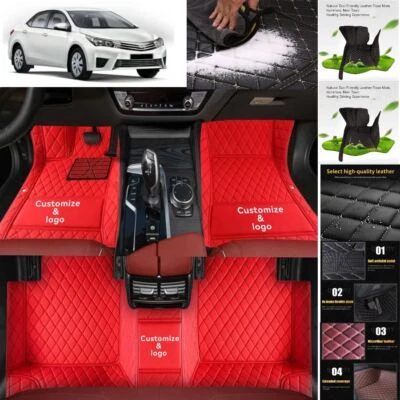 For Toyota Corolla Car Floor Mats Waterproof Custom Auto Liner Carpet PU Leather Foto 1 de 4