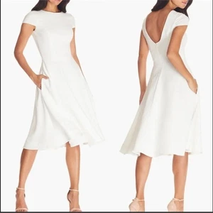 VESTIDO NUEVO SIN ETIQUETAS THE POBLATION LIVIA GRANATE ROJO VESTIDO AJUSTADO Y ACAMPANADO talla XXL - Imagen 1 de 7