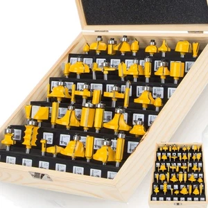 OLETBE Router Bit Set 1/4 Inch Shank Joint 43 Pcs Tongue and Groove... Fast Ship - Picture 1 of 7