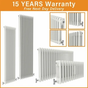 White Radiator Vertical Horizontal Traditional 2 3 Column Cast Iron Style Rads - Picture 1 of 141