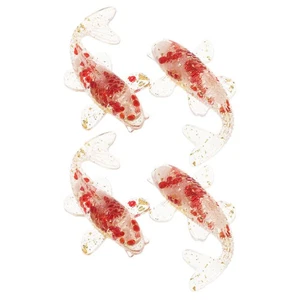  Statuina pesce cristallo 4 pezzi decorazione pesce delicato statua cristallo pesce squisito - Foto 1 di 12