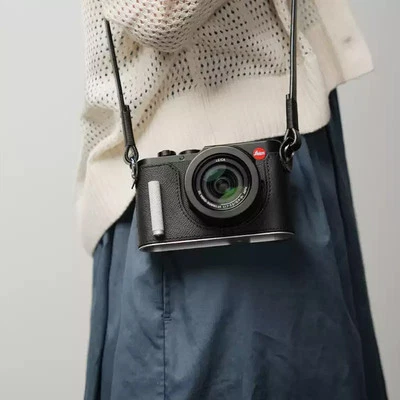 Genuine Leather Camera Bag Case Protect Cover Half Base For Leica D-lux8 Dlux8 - Image 1 of 4