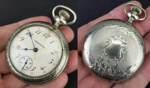 vintage Princeton Taschenuhr antik USA Monogramm NIE GRAVIERT! - Bild 1 von 5