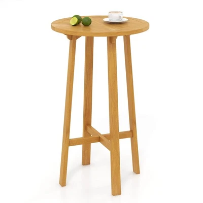 Mesa de altura de barra de 24" con reposapiés mesa de patio bistró para interior exterior Foto 1 de 4