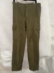Spanische Militärhose aus Wollmischung Vintage, elastischer Rippbündchen, 36-32 - Bild 1 von 11