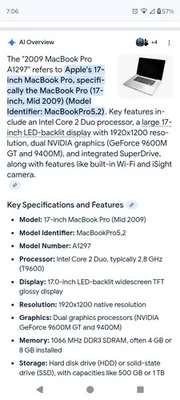 💻 MACBOOK 💻 PRO 17” ⚡ 2009 A1297 ⚡ 500gb funziona benissimo completo cavi 2011 - Immagine 1 di 4