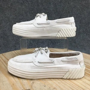 Sperry Shoes Womens 8 Bahama 2.0 Seacycled Platform Sneakers STS88713 White - Picture 1 of 18