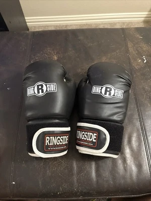 RingSide IMF Tech Gel Shock 16 oz Boxing Sparring Gloves Black/White Large - Image 1 of 3