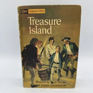 Vintage 60s Companion Library Double Treasure Island & Gulliver's Travels Book - Imagen 1 de 8