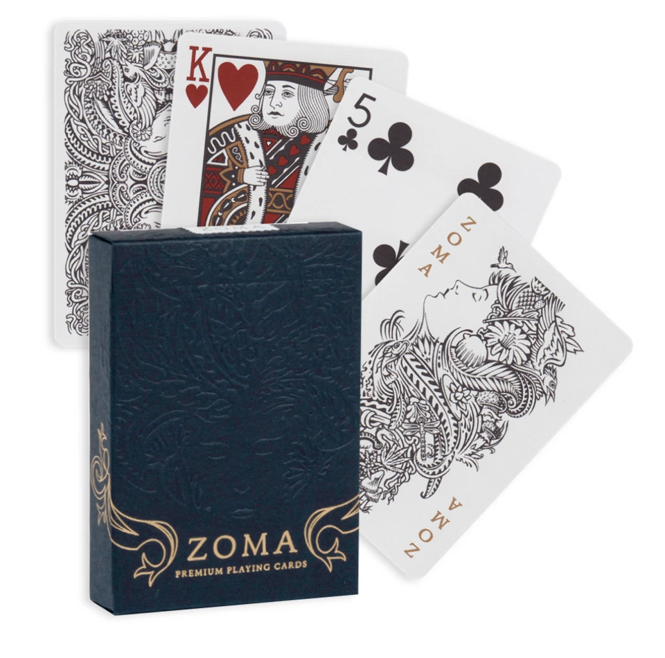 Zoma Cartes De Jeu Art Of Play Deck Tours De Magie Poker USA Noir Premium NEUF - Photo 1/4